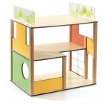 Djeco: PETIT HOME Drewniany domek dla lalek CITY z meblami - obrazek 8