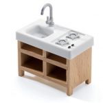 Djeco: PETIT HOME Drewniany domek dla lalek CITY z meblami - obrazek 6