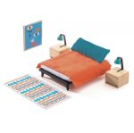 Djeco: PETIT HOME Drewniany domek dla lalek CITY z meblami - obrazek 4