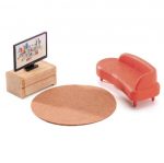 Djeco: PETIT HOME Drewniany domek dla lalek CITY z meblami - obrazek 3