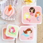 A Little Lovely Company: śniadaniówka lunchbox 4 szt. SYRENY - obrazek 2