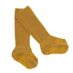 GoBabyGo: antypoślizgowe skarpetki do nauki chodzenia BAMBOO Mustard 6-12 msc - obrazek 2