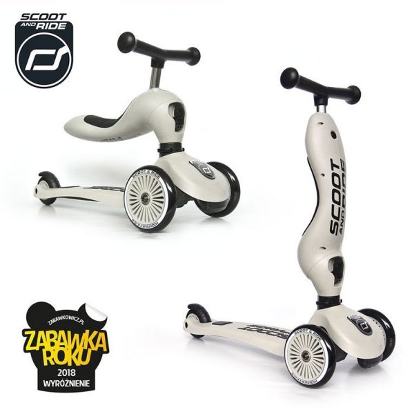 SCOOTANDRIDE: 2w1 jeździk i hulajnoga 1-5 lat Ash | Highwaykick 1