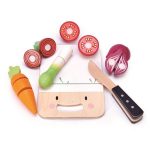 Tender Leaf Toys: Drewniana deska z warzywami do krojenia