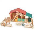Tender Leaf Toys: Drewniana FARMA z zwierzątkami