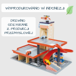 Tender Leaf Toys: Drewniany garaż z samochodami i helikopterem - obrazek 2