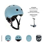 SCOOTANDRIDE: kask S-M dla dzieci 3+ Steel - obrazek 2