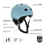 SCOOTANDRIDE: kask S-M dla dzieci 3+ Steel - obrazek 3