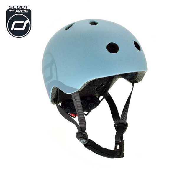 SCOOTANDRIDE: kask S-M dla dzieci 3+ Steel