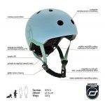 SCOOTANDRIDE: kask XXS-S dla dzieci 1-5 lat Steel - obrazek 4
