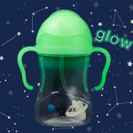 B.box: bidon ze słomką 240 ml Glow in the dark - obrazek 2