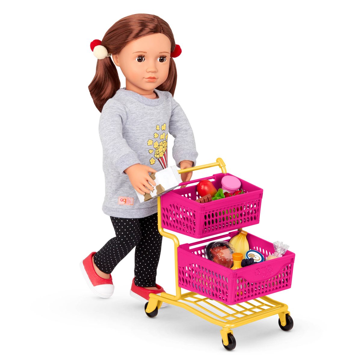 BD35159_DP_B_HS Our Generation: Wózek zakupowy z akcesoriami – Grocery Day Shopping Cart - obrazek 5