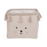 JABADABADO: Kosz na zabawki beżowy MIŚ