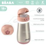 Beaba: bidon termiczny termobutelka 350ml Old Pink - obrazek 3