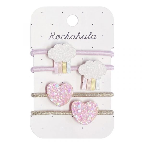 Rockahula Kids: 4 gumki do włosów Pastel Rainy Cloud