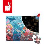 Janod: Świecące puzzle z mini-lampką UV Ocean 24 el. - obrazek 4