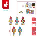 Janod: Zestaw ART Papierowe rakiety z wyrzutnią 7+ - obrazek 3