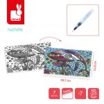 Janod: Zestaw ART Magiczne kolorowanki wodne Ocean 7+ - obrazek 2