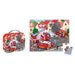 Janod: puzzle w walizce Strażacy 24 el. 3+ | Made in France - obrazek 3