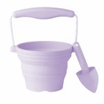 Scrunch: silikonowe mini wiaderko z łopatką Lila