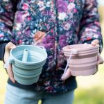 Scrunch: silikonowe mini wiaderko z łopatką Szałwiowy - obrazek 2