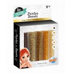 Buki: Zestaw koralików - odcienie brązu i złota