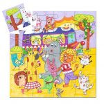 Djeco: Puzzle TĘCZOWY AUTOBUS 16 el. - obrazek 2