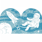 Petit Collage: kolorowanka z naklejkami Kosmos - obrazek 3