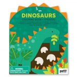 Petit Collage: kolorowanka z naklejkami Dinozaury