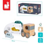 Janod: drewniana laweta z 3 pojazdami - obrazek 2
