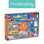 Mudpuppy: puzzle dwustronne 2w1 Środki Transportu
