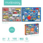 Mudpuppy: puzzle dwustronne 2w1 Środki Transportu - obrazek 2