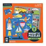 Mudpuppy: puzzle magnetyczne 2w1 Środki Transportu