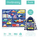 Mudpuppy: puzzle podróżne w woreczku Transport - obrazek 2