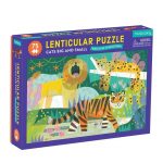 Mudpuppy: puzzle soczewkowe z ruchomym obrazkiem 3D Koty