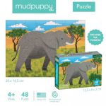 Mudpuppy: puzzle mini Słoń Afrykański 48 elementów - obrazek 2