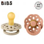 BIBS: BOHEME smoczek uspokajający kauczuk Hevea 2-pack VANILLA & PEACH M