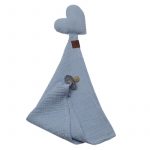 Hi Little One: przytulanka dou dou SERCE z zawieszką na smoczek Baby Blue
