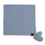 Hi Little One: przytulanka dou dou SERCE z zawieszką na smoczek Baby Blue - obrazek 3