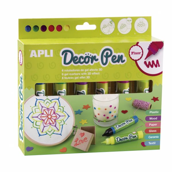 Apli Kids: markery żelowe z efektem 3D FLUORESCENCYJNE