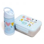 Petit Monkey - Śniadaniówka Lunchbox ze szlachetnej stali nierdzewnej Panda LOVE - obrazek 2