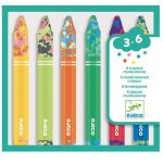 Djeco: Zestaw 6 wielokolorowych kredek woskowych