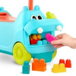 b.toys: jeździk hipopotam z klockami Locbloc Hippo Ride-On - obrazek 2