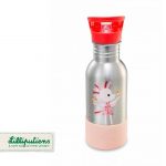LILLIPUTIENS Bidon 600 ml ze stali nierdzewnej ze słomką Szczęśliwy Jednorożec Lena