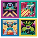 Djeco: Zestaw artystyczny PIXEL ART - NAJEŹDŹCY 5+ - obrazek 3