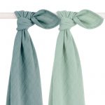 Jollein: 2 otulacze bambusowe 115 x 115 cm Ash Green