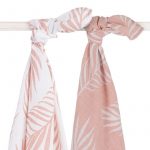 Jollein: 2 otulacze Hydrophilic 115 x 115 cm Nature Pale Pink