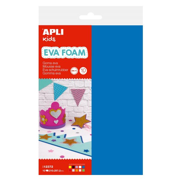 Apli Kids: Pianka EVA w arkuszach A4 MIX 10 szt.
