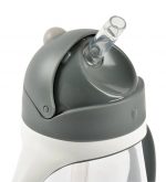 Beaba Butelka- kubek niekapek ze słomką 300 ml Mineral grey - obrazek 3