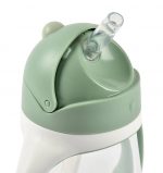 Beaba Butelka- kubek niekapek ze słomką 300 ml Sage green - obrazek 3